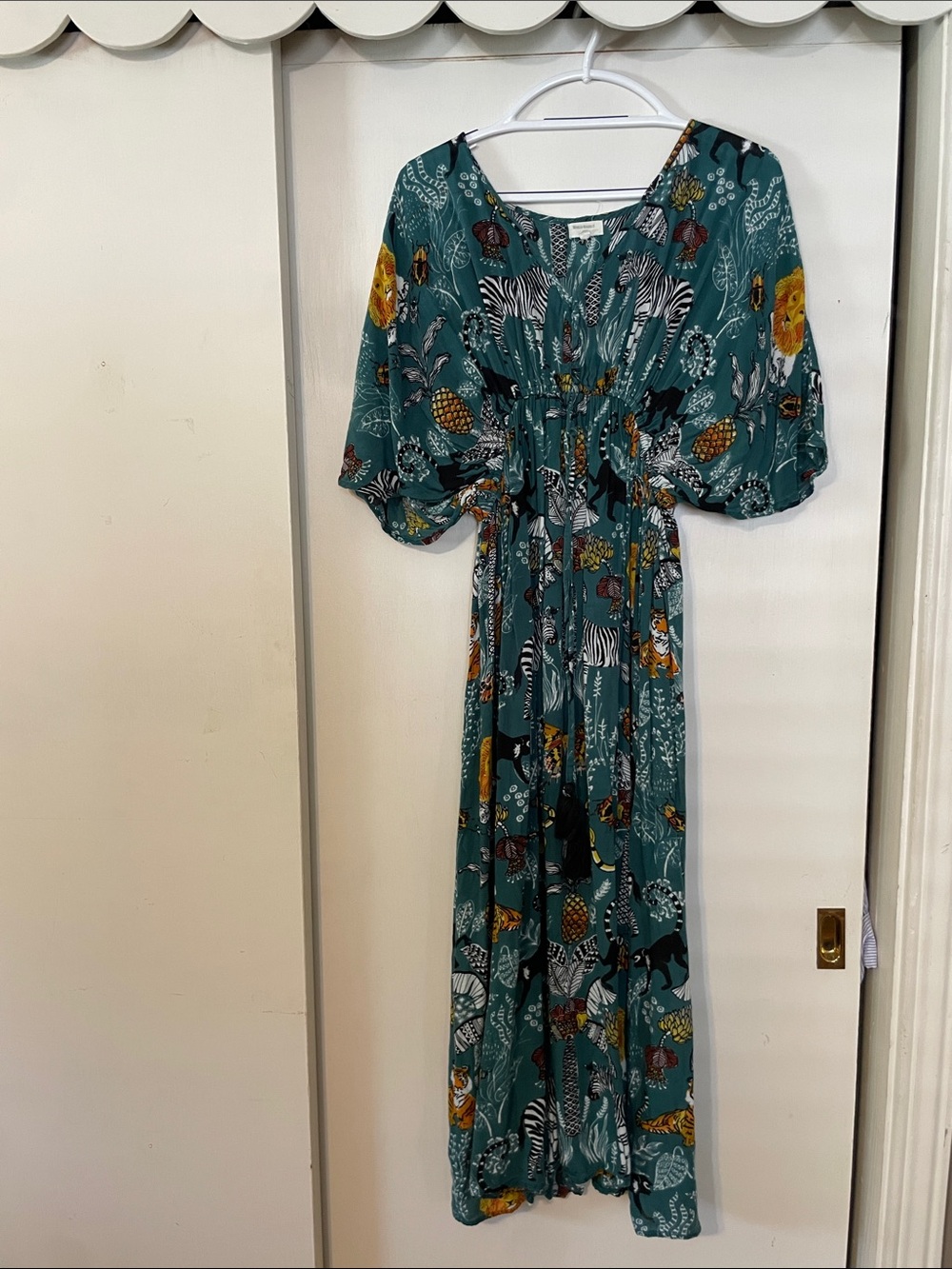 Teal Floral & Animal Print Maxi Dress World Market